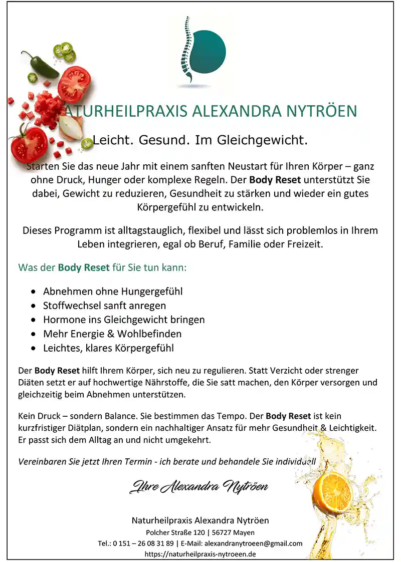 Naturheilpraxis Alexandra Nytröen in Mayen - Leicht. Gesund. Im Gleichgewicht.